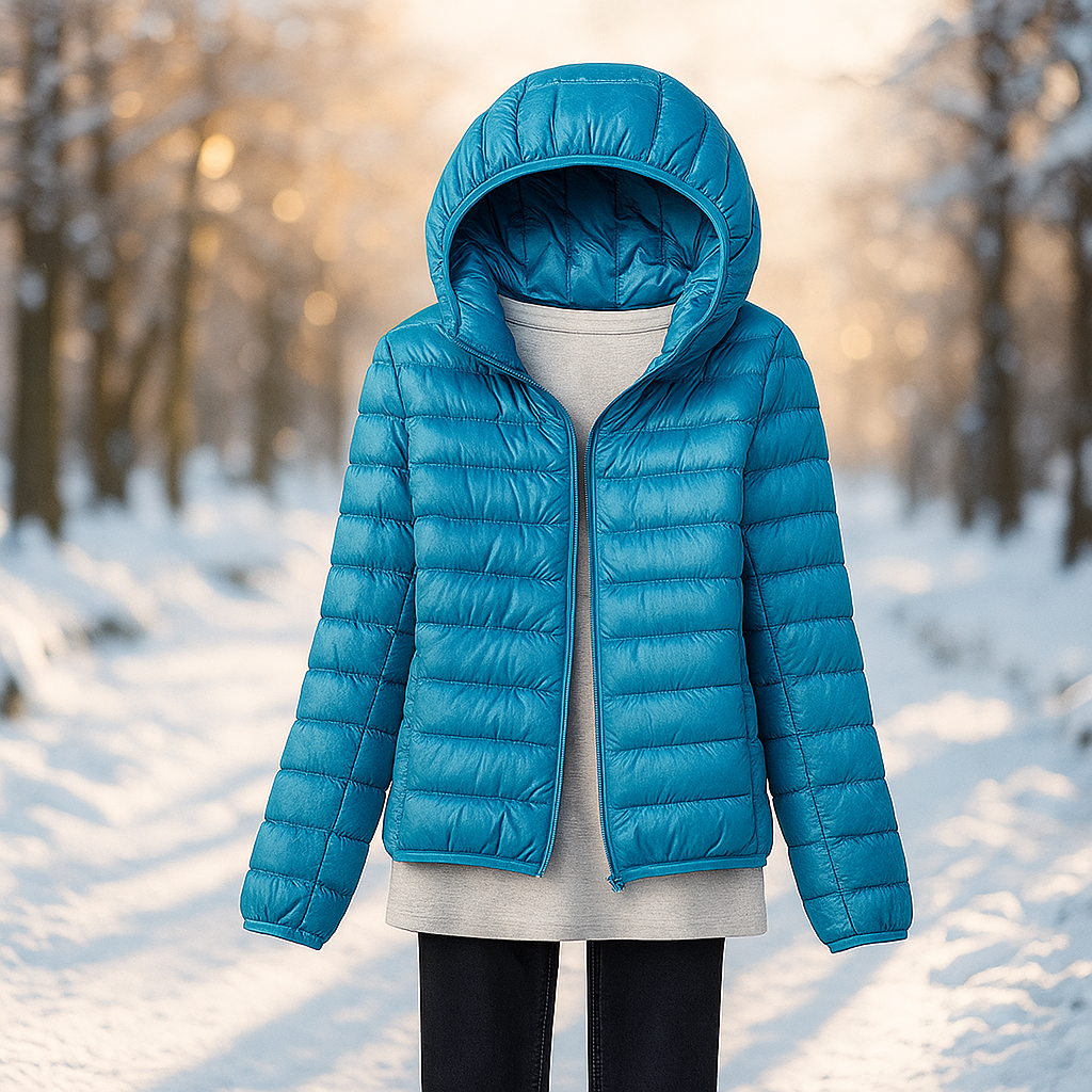 Lichtgewicht gewatteerd jack met veelzijdige capuchon - Nora