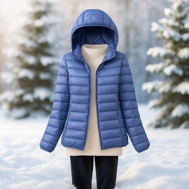 Lichtgewicht gewatteerd jack met veelzijdige capuchon - Nora