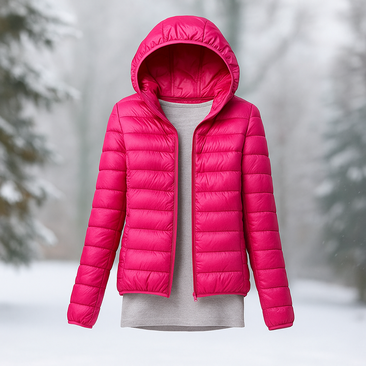 Lichtgewicht gewatteerd jack met veelzijdige capuchon - Nora