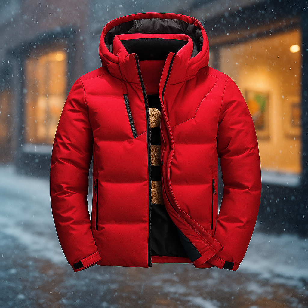 Gewatteerd jack met capuchon en urban design - Narel