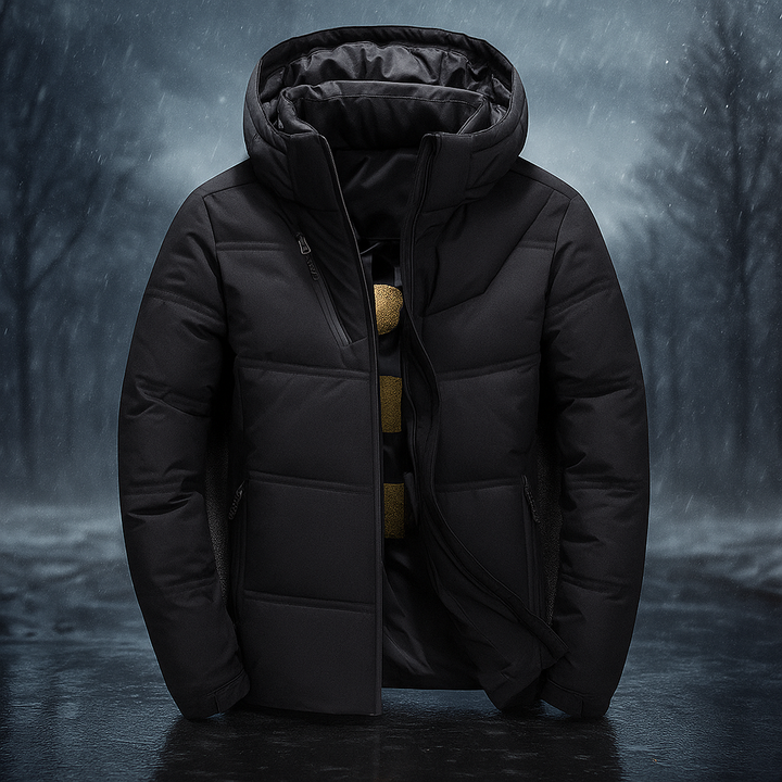 Gewatteerd jack met capuchon en urban design - Narel