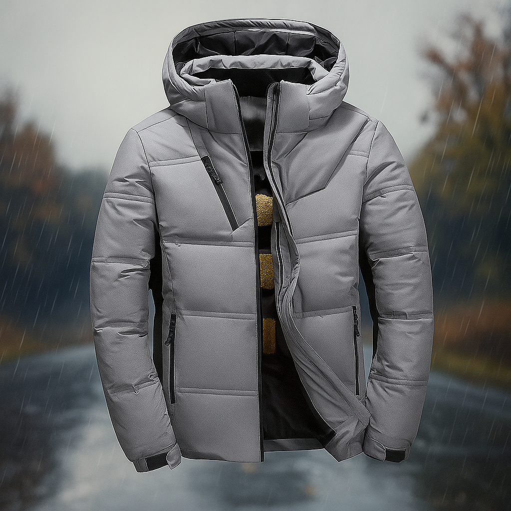 Gewatteerd jack met capuchon en urban design - Narel