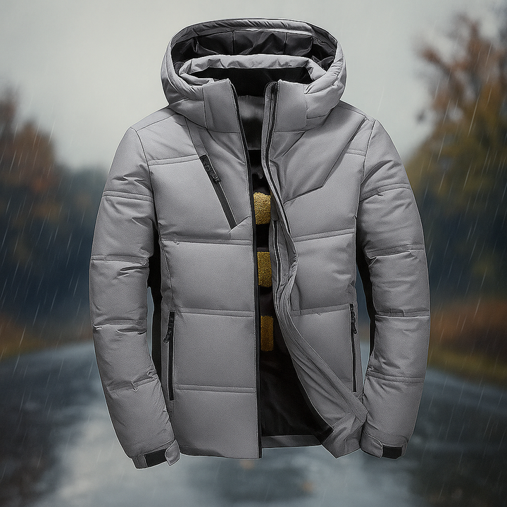 Gewatteerd jack met capuchon en urban design - Narel