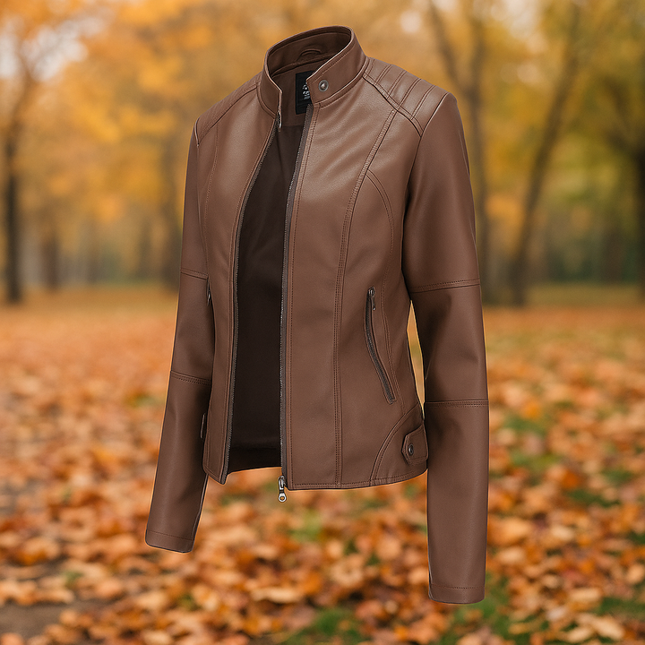 Leren bikerjack voor dames - Annelise