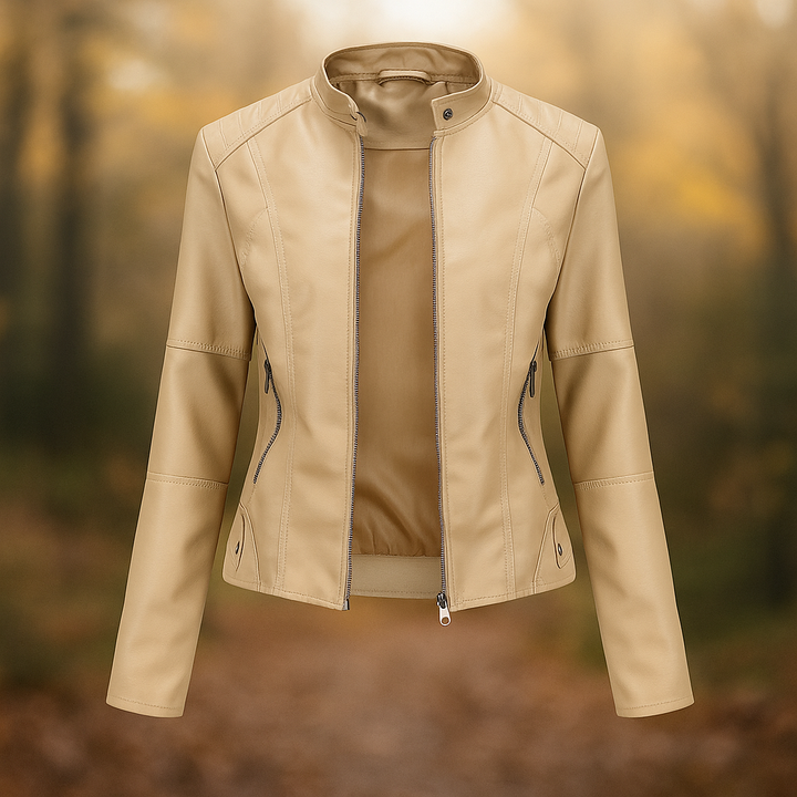 Leren bikerjack voor dames - Annelise