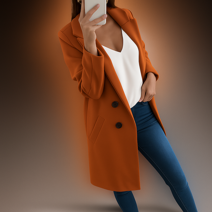 Elegante damesjas in moderne stijl met revers - Irina