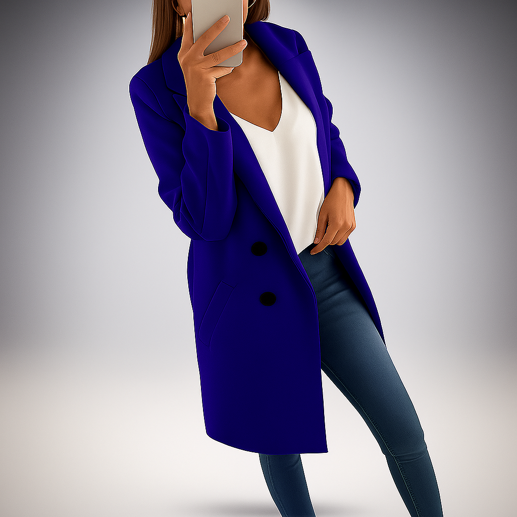 Elegante damesjas in moderne stijl met revers - Irina