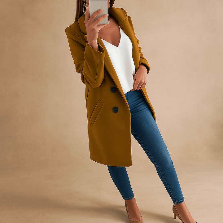 Elegante damesjas in moderne stijl met revers - Irina