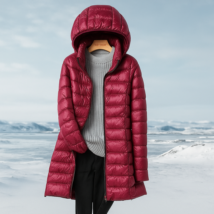 Gewatteerde damesjas met capuchon - Marenne