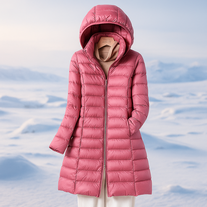 Gewatteerde damesjas met capuchon - Marenne
