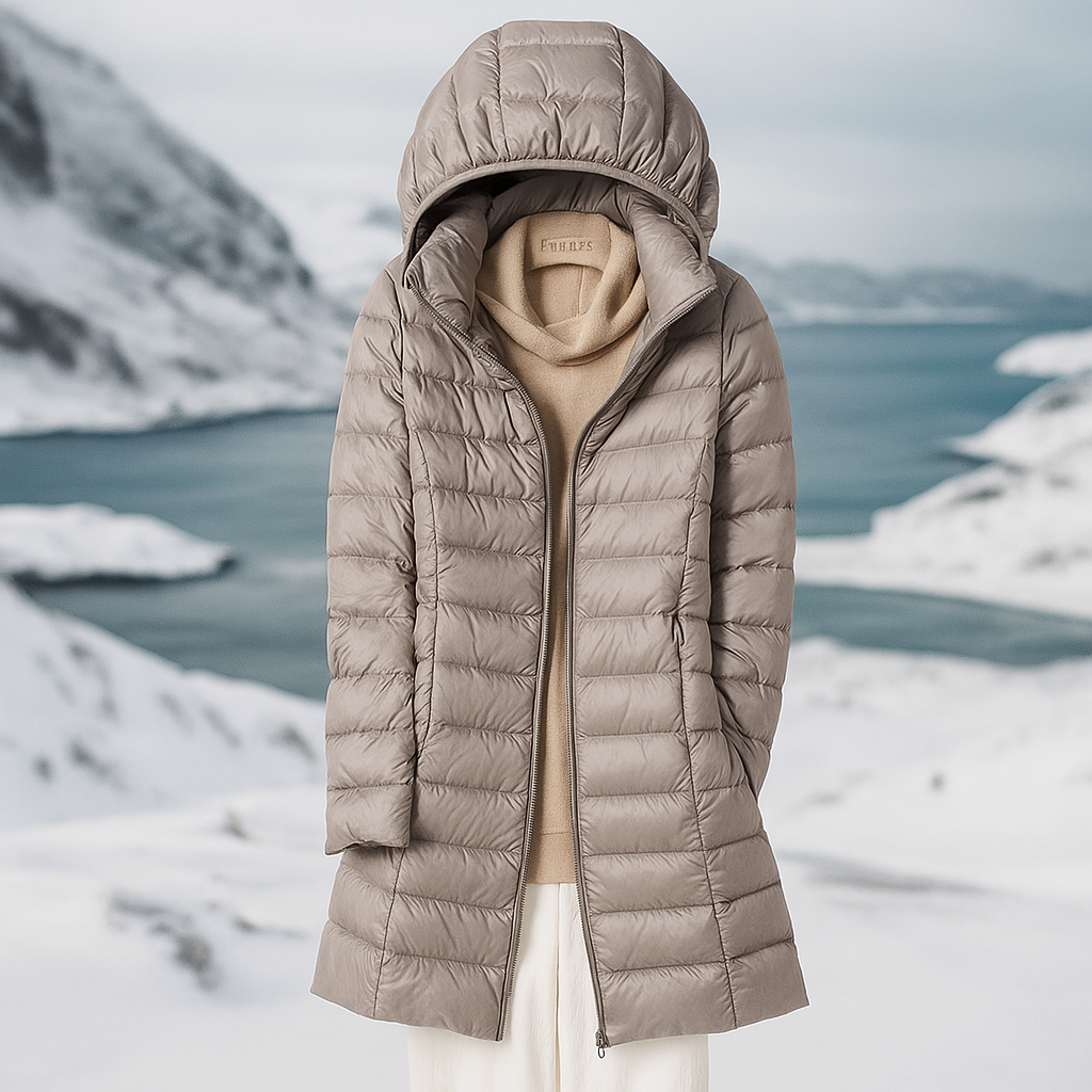 Gewatteerde damesjas met capuchon - Marenne