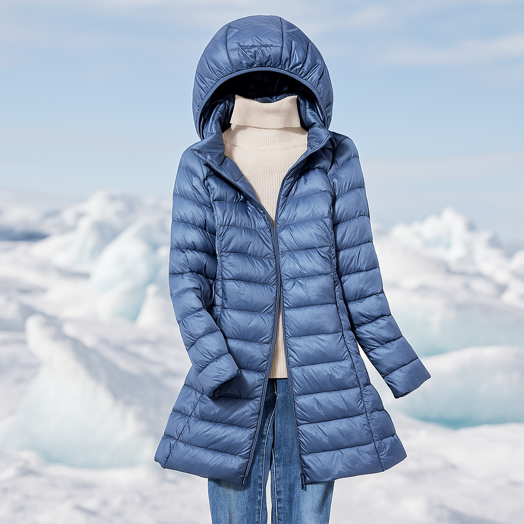 Gewatteerde damesjas met capuchon - Marenne