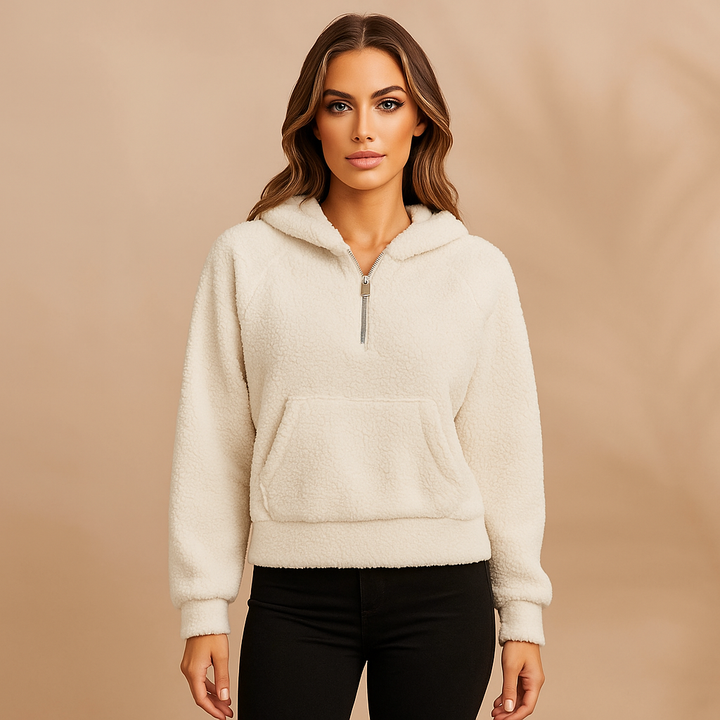 Fleece sweatshirt met capuchon voor dames - Elira