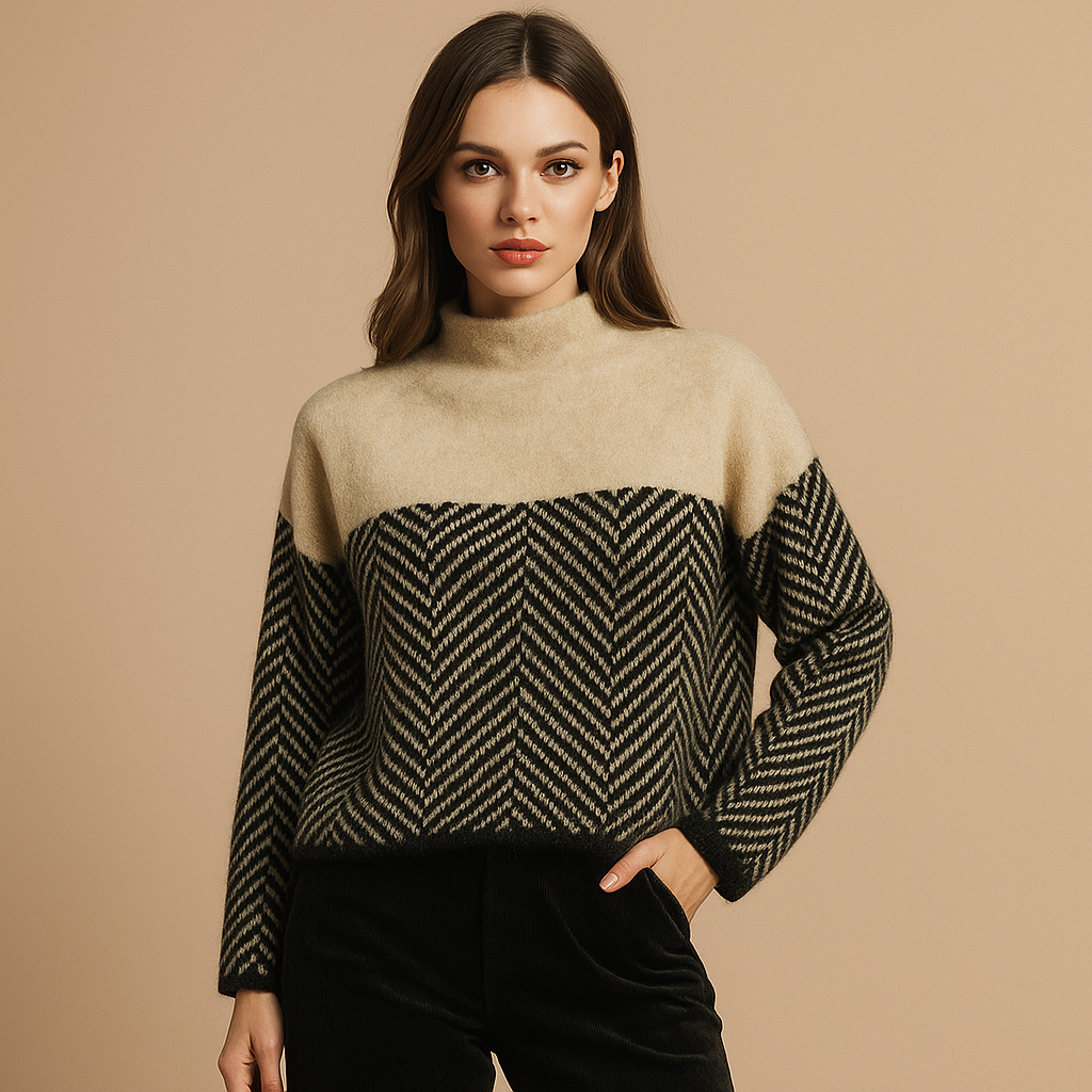 Damestrui geometrisch ontwerp zachte stof - Mirela