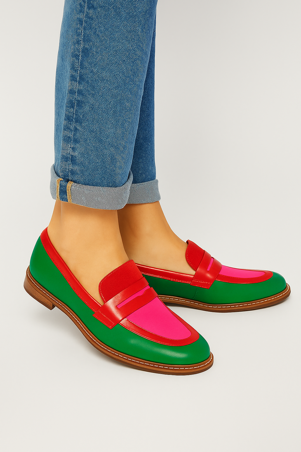 Combinatieschoen voor dames in felle kleuren - Nadine