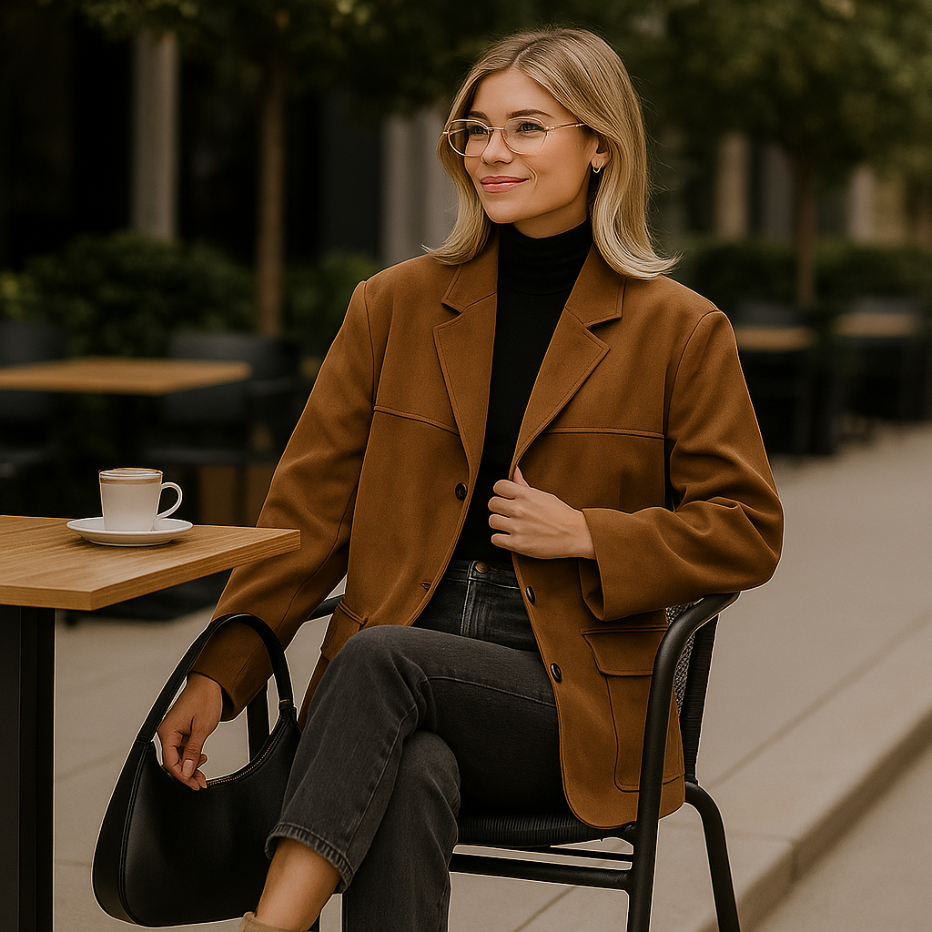 Damesjack met suède-effect - Saudi