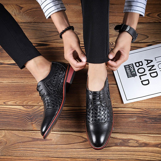 Gevlochten leren herenschoenen - Dario