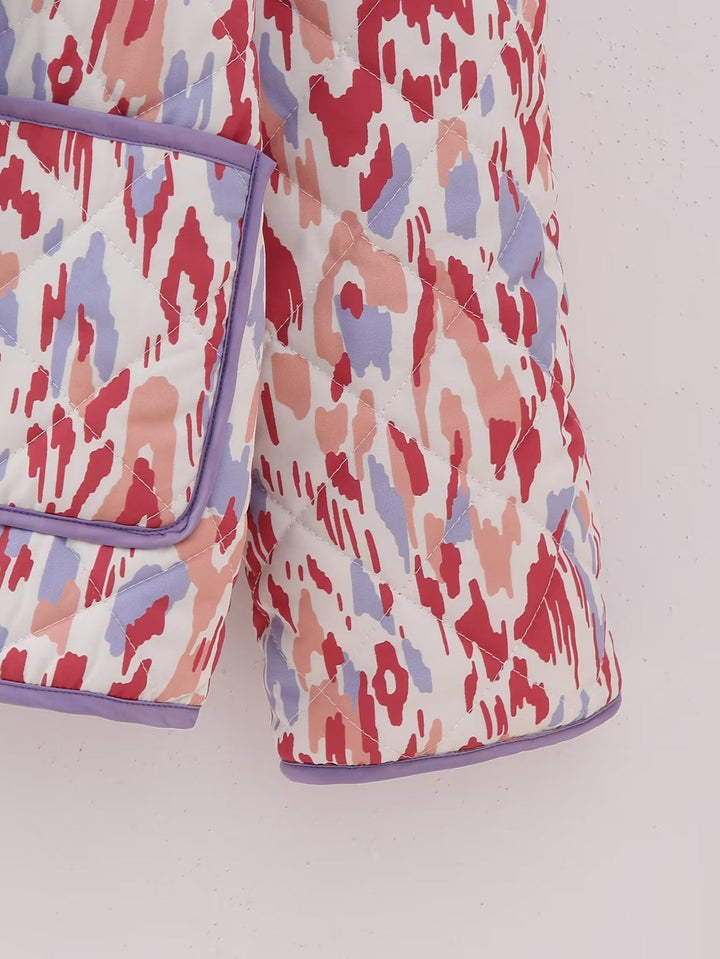 Gewatteerd damesjack met print - Erika