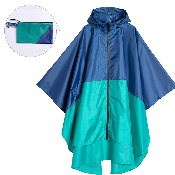 Draagbare unisex waterdichte poncho met capuchon
