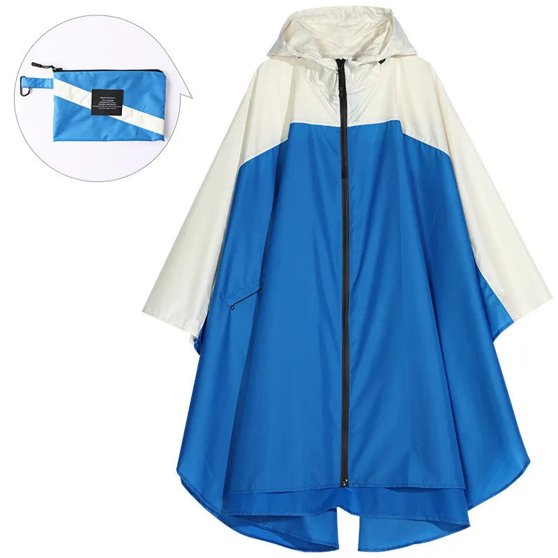 Draagbare unisex waterdichte poncho met capuchon