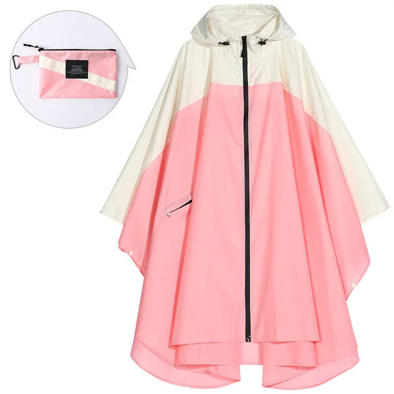Draagbare unisex waterdichte poncho met capuchon