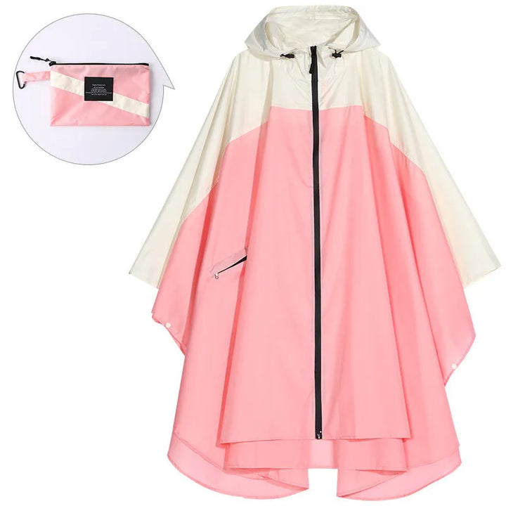 Draagbare unisex waterdichte poncho met capuchon