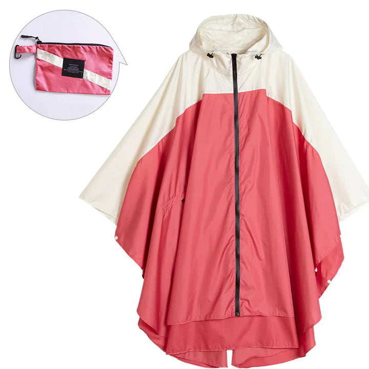 Draagbare unisex waterdichte poncho met capuchon