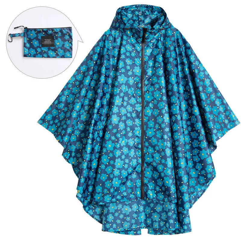 Draagbare unisex waterdichte poncho met capuchon