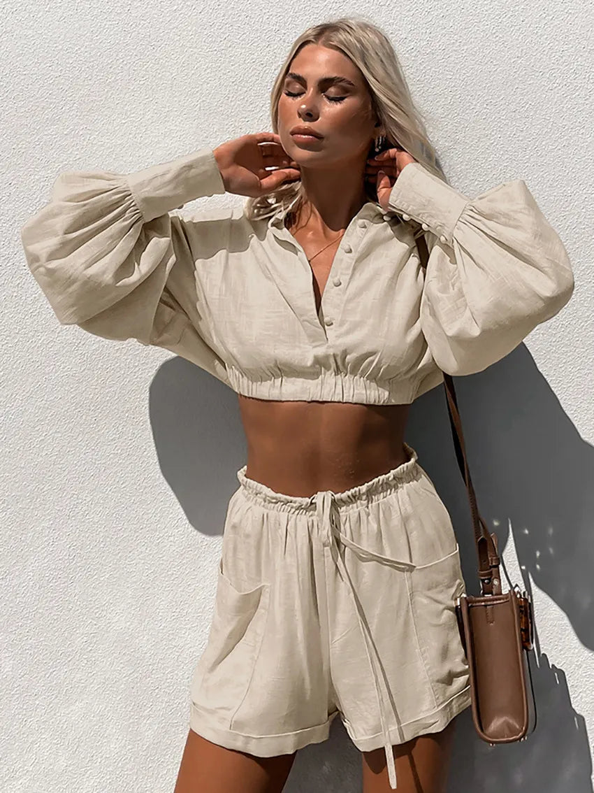 Yaiza - Minimalistische stijl, casual tweedelige set