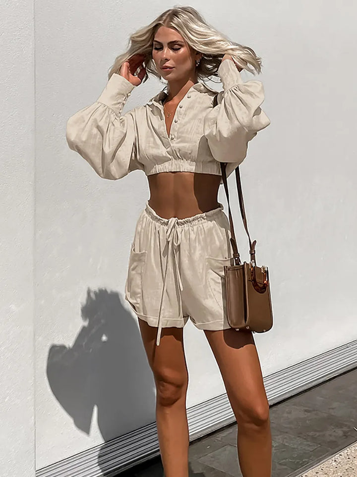Yaiza - Minimalistische stijl, casual tweedelige set