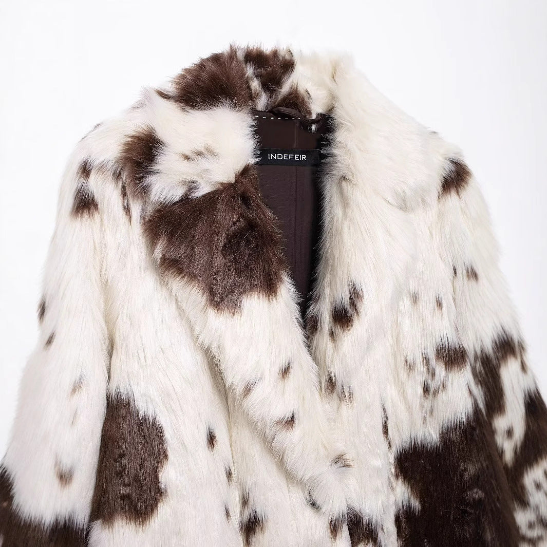 Lange damesjas met geprint textuureffect - Ilany