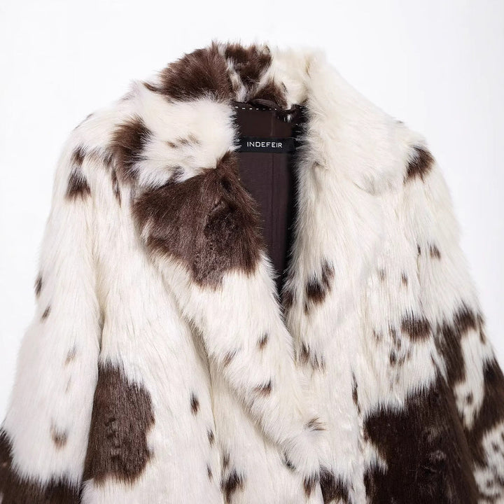 Lange damesjas met geprint textuureffect - Ilany