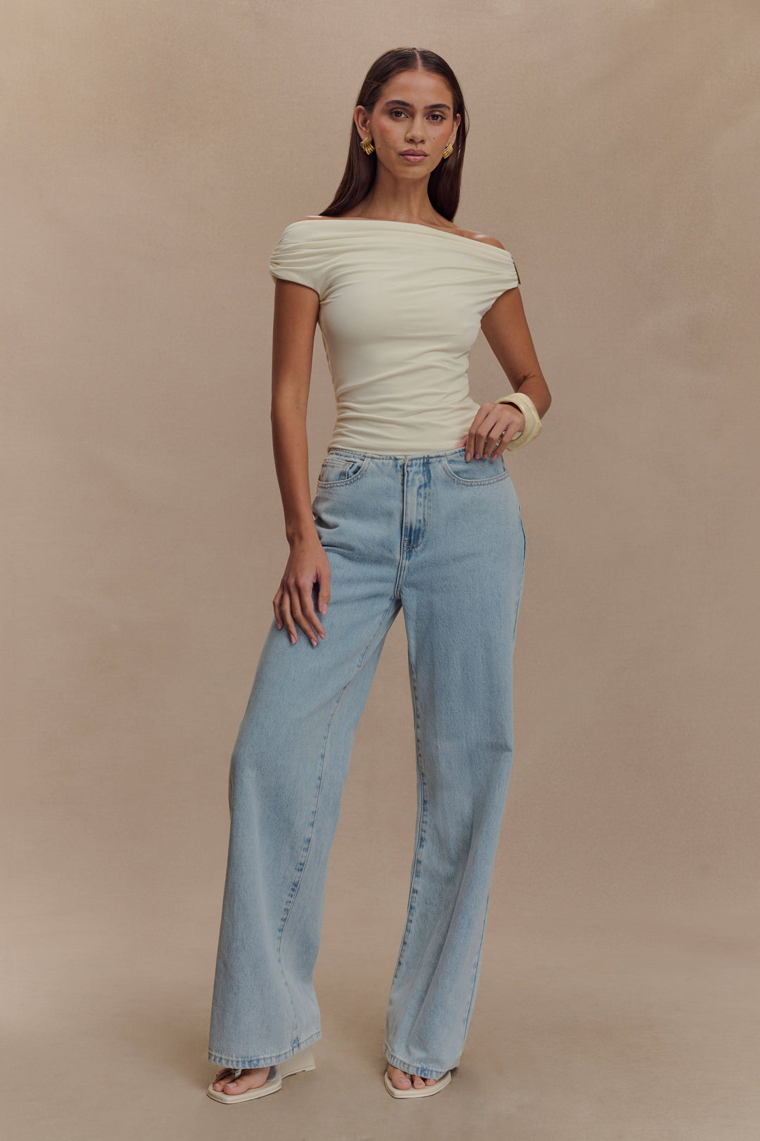 Dames top met metalen detail - Kinsley