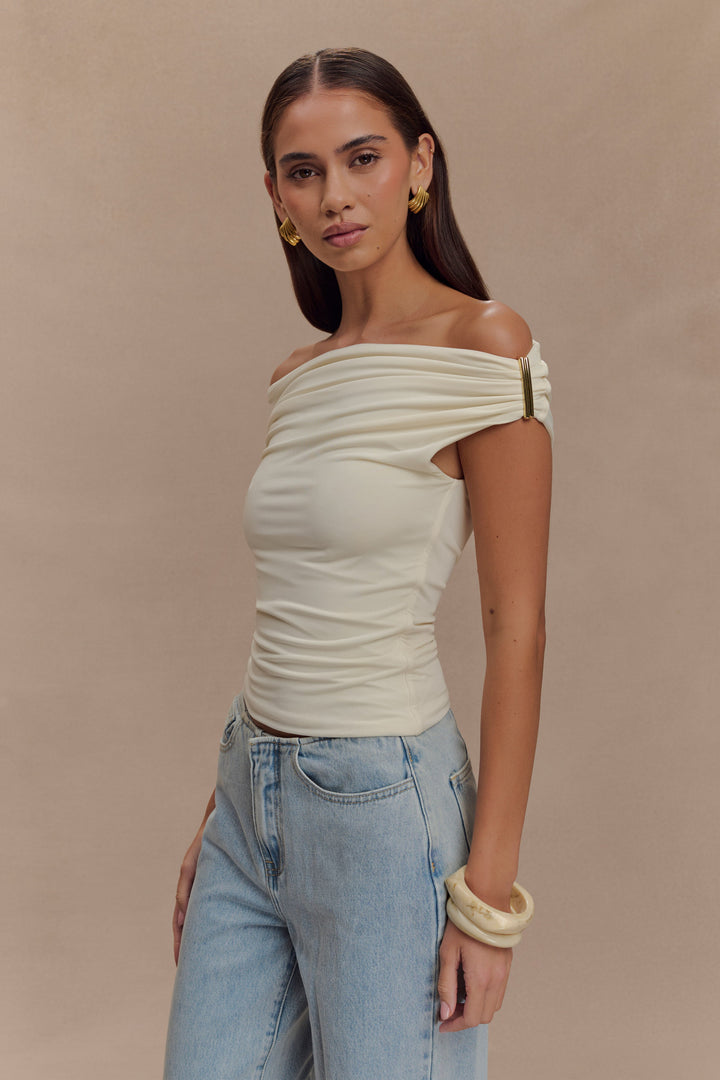 Dames top met metalen detail - Kinsley