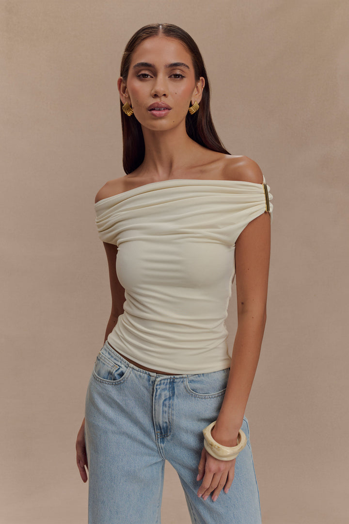 Dames top met metalen detail - Kinsley