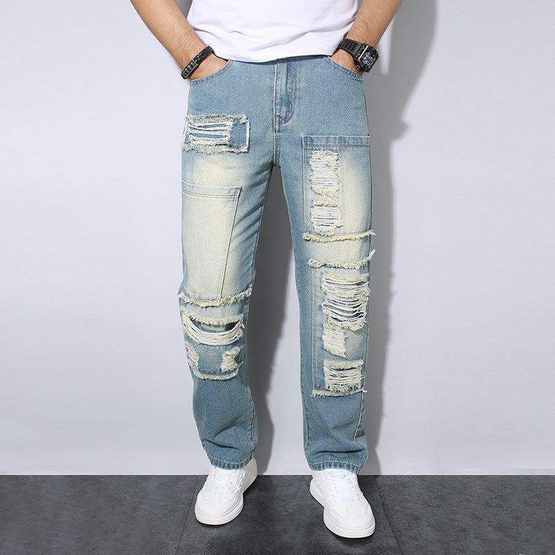 Rechte ripped jeans voor heren - Soren