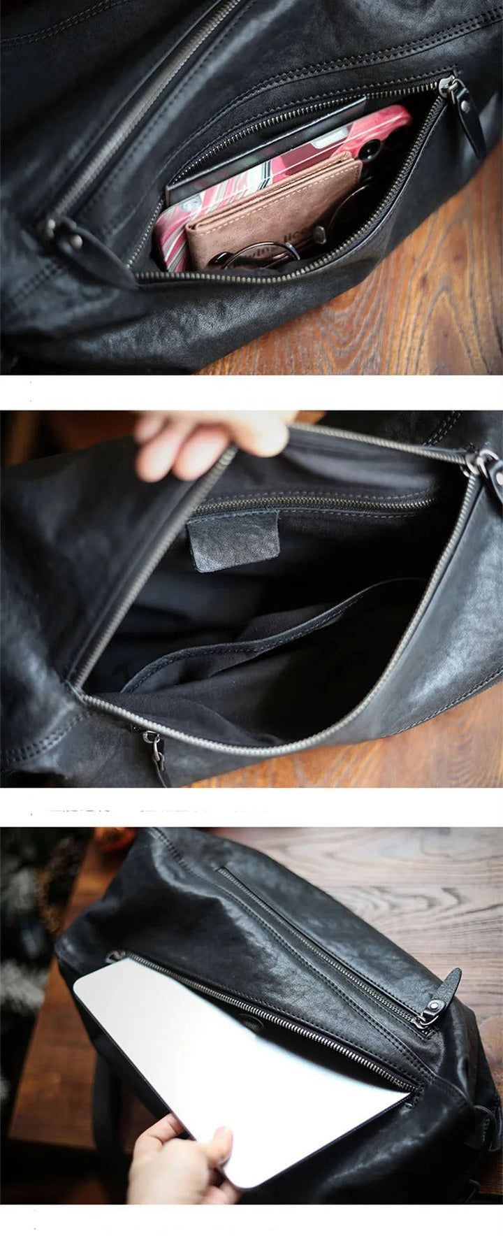 Herenrugzak met diagonale ritssluitingen in urban stijl - Gael