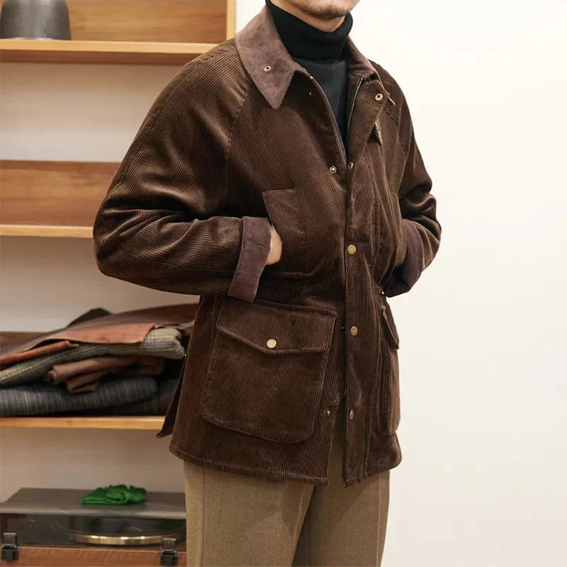Luxe corduroy herenjack in herfststijl - Robinson