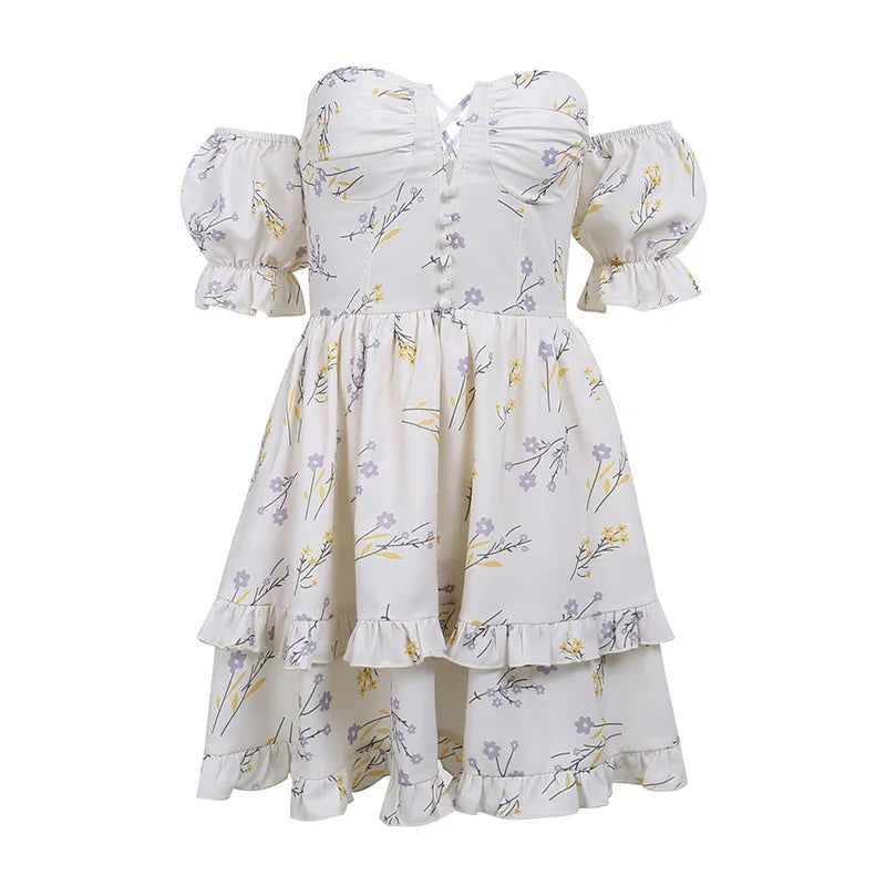 Nancy - Bloem uitgesneden kleine wikkeljurk