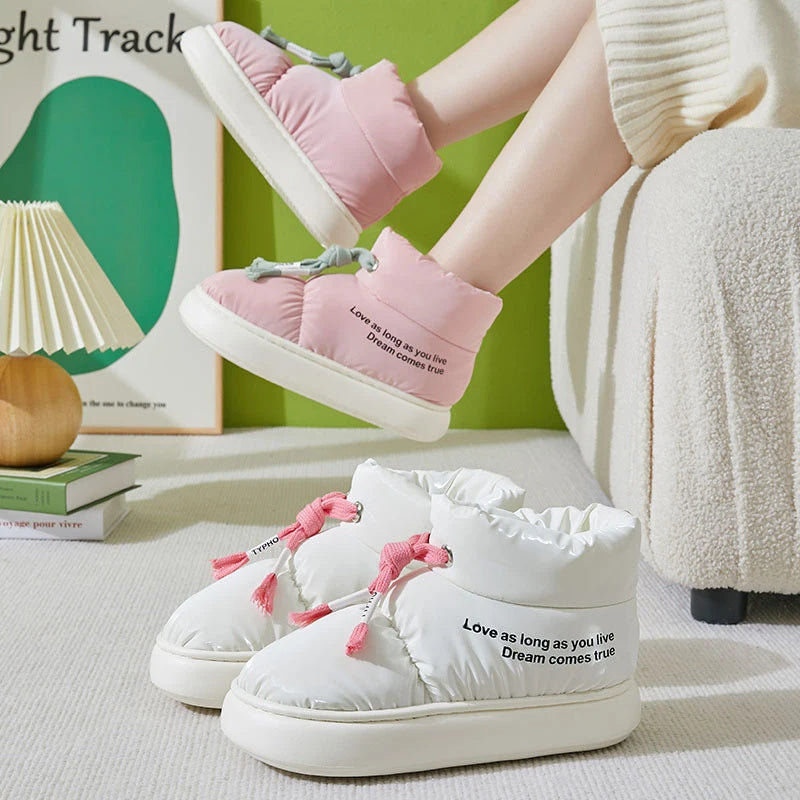 Waterdichte enkellaarsjes met vetersluiting - Elodie