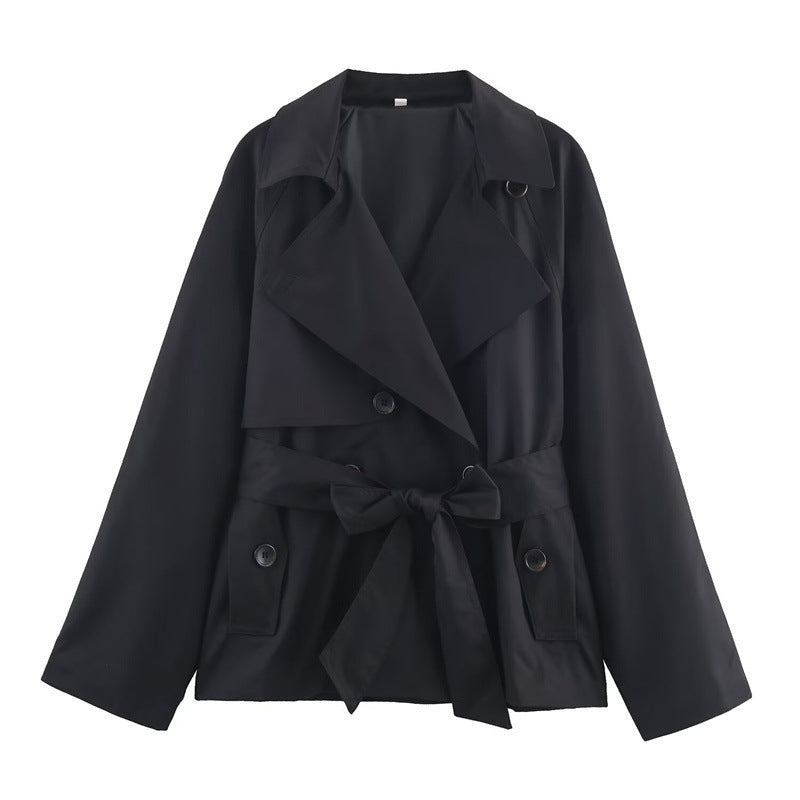 Losvallende korte trenchcoat voor dames - Elayne
