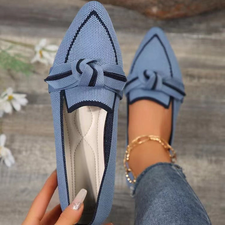 Platte schoenen met geweven strik - Selena