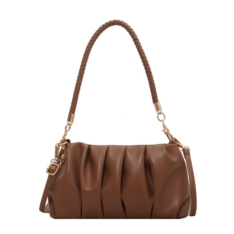 Zachte schoudertas met plooien - Evelina