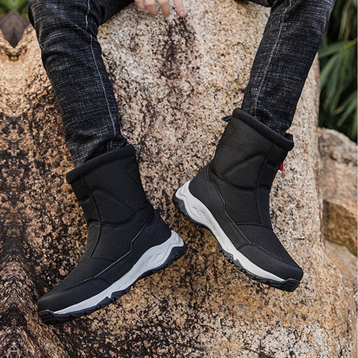 Waterdichte herenlaarzen met zijrits en antislipzool - Rayan