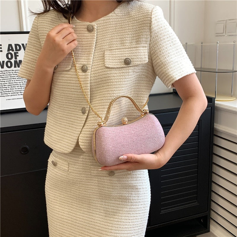 Avondtas voor dames met glanzend detail en handvat met juwelen - Dhalia