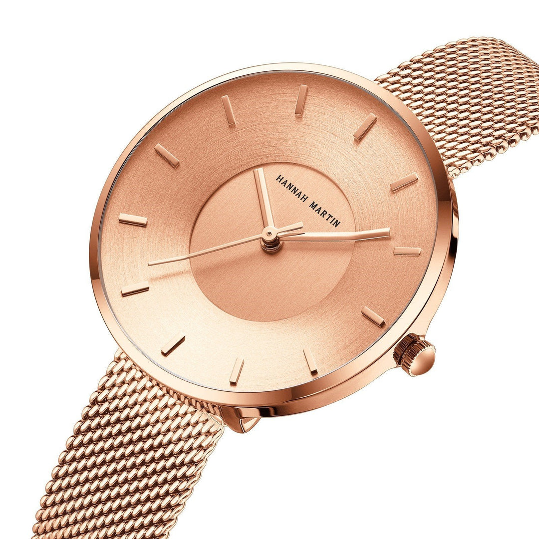 Minimalistisch dameshorloge van mesh met elegant ontwerp