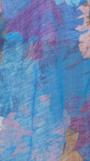Lange feestjurk met bloemenprint - Nancy