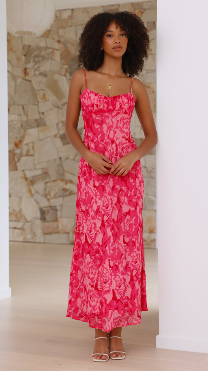 Midi-jurk met bloemenprint voor dames - Kenny