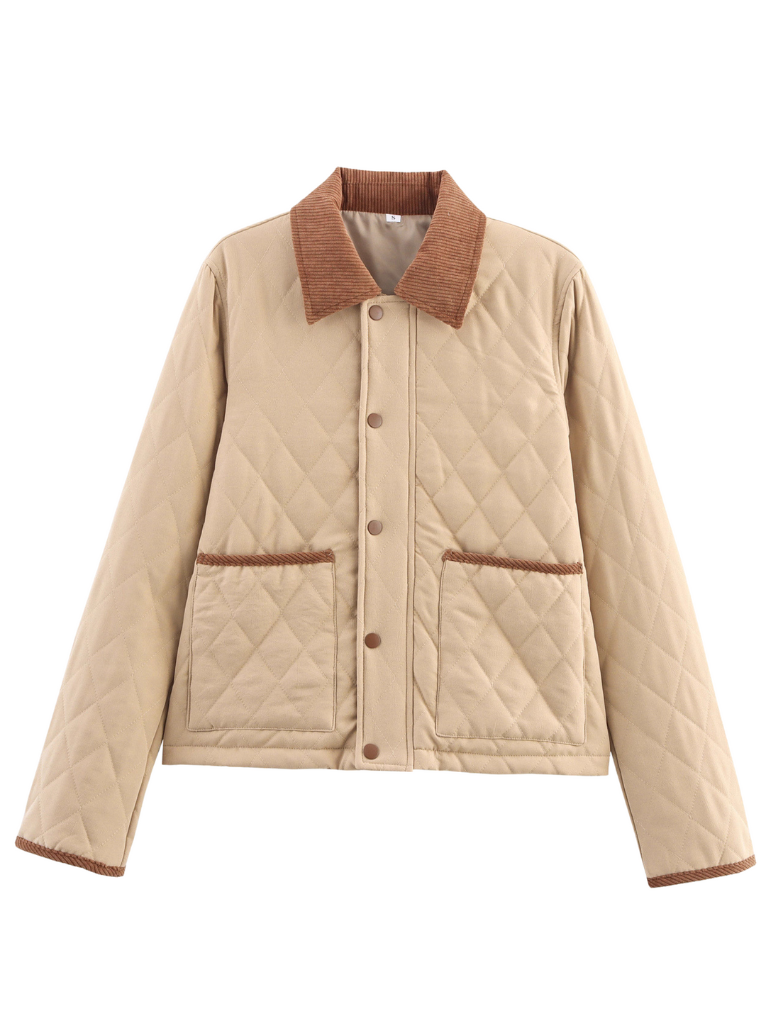 Gewatteerd damesjack met klassieke kraag - Aleid