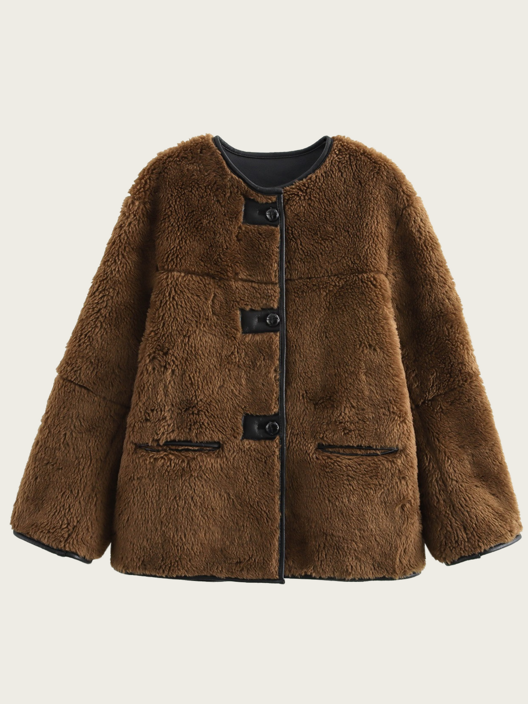 Dames teddyjas met knoopsluiting - Agnes